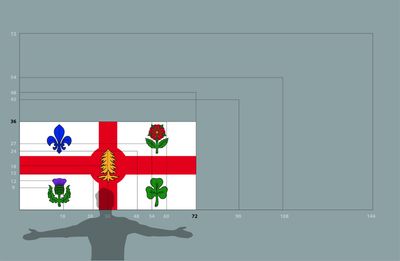 Montreal flag large 36x72