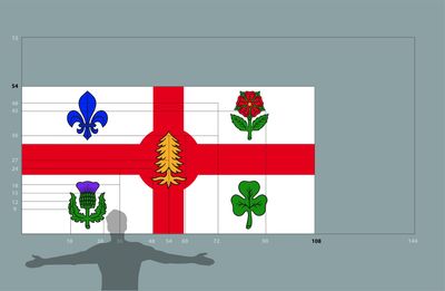 Montreal flag large 54x108 KWS