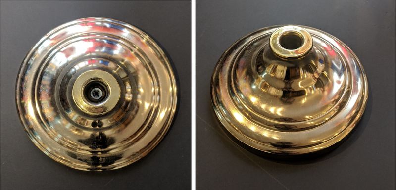 Confederation base, gold, 1.25&#39;&#39;