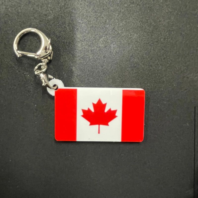 Canada plastic keychain