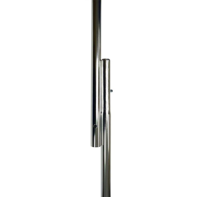 Silver aluminum pole 8x1