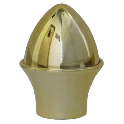 Acorn finial, plastic, gold, 1