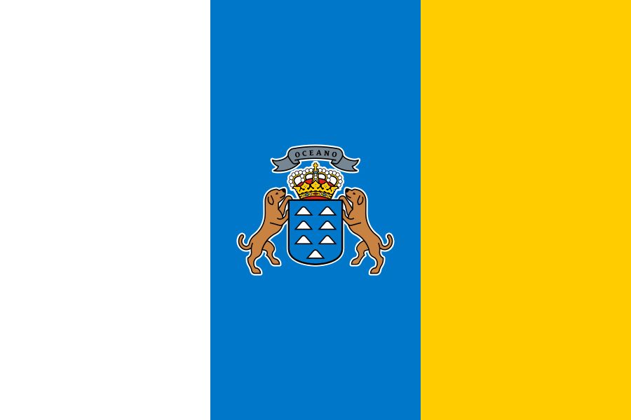 Canary Islands small standard flag 4x6