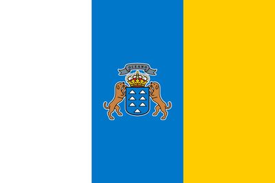 Canary Islands small standard flag 4x6