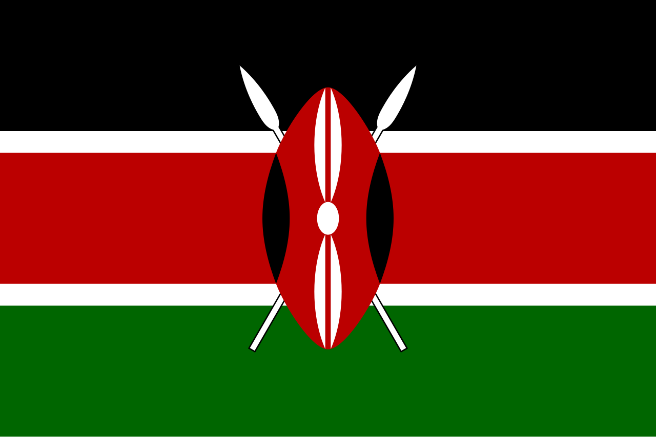 Kenya small standard flag 4x6
