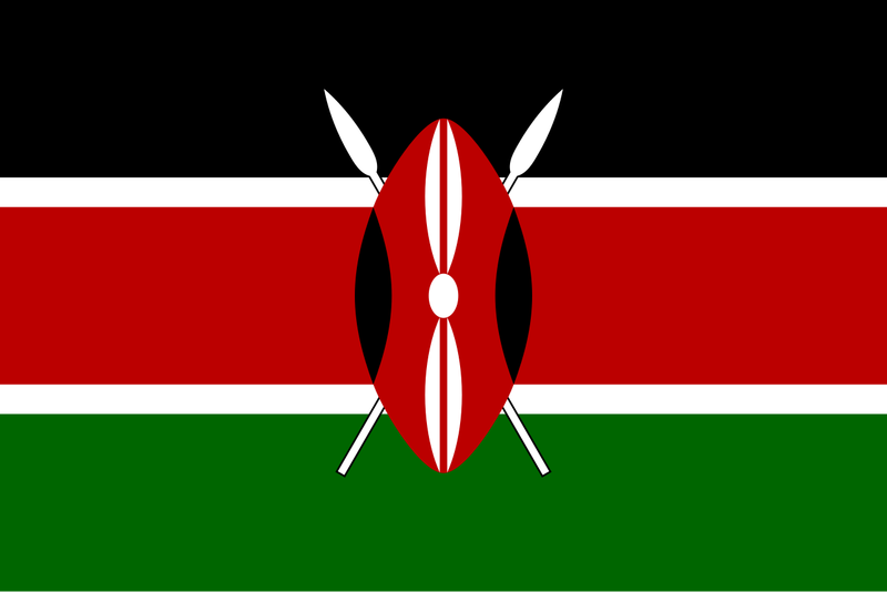 Kenya small standard flag 4x6