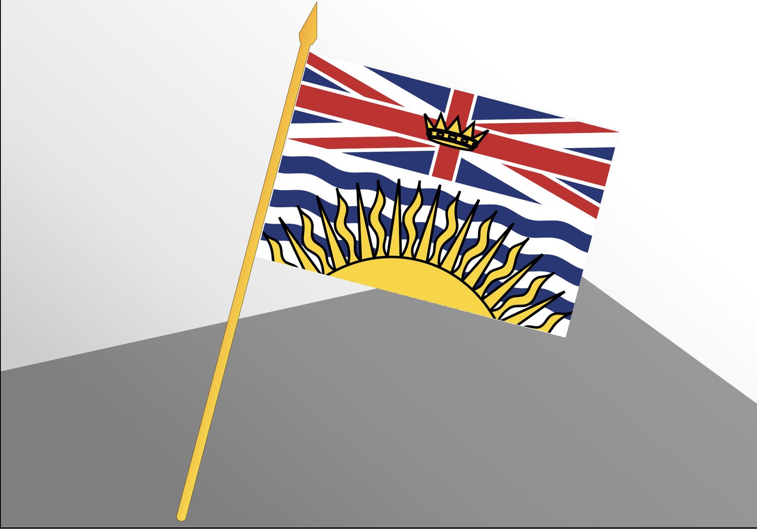 British Columbia Small Economy Flag 4x6