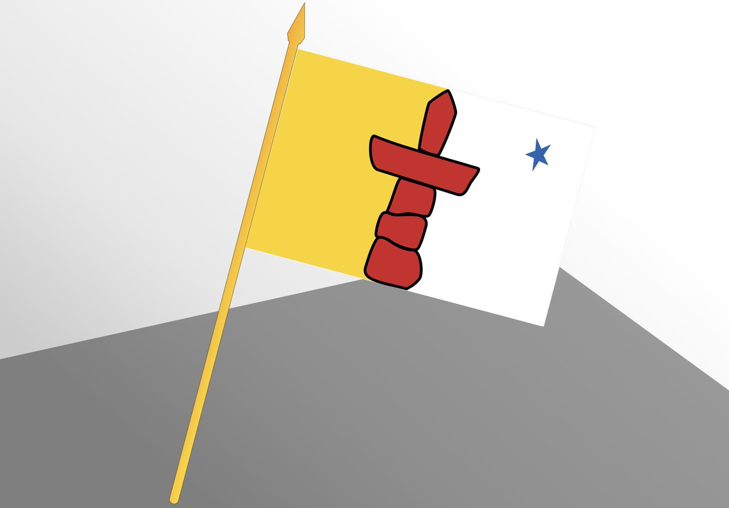 Nunavut small economical flag 4x6
