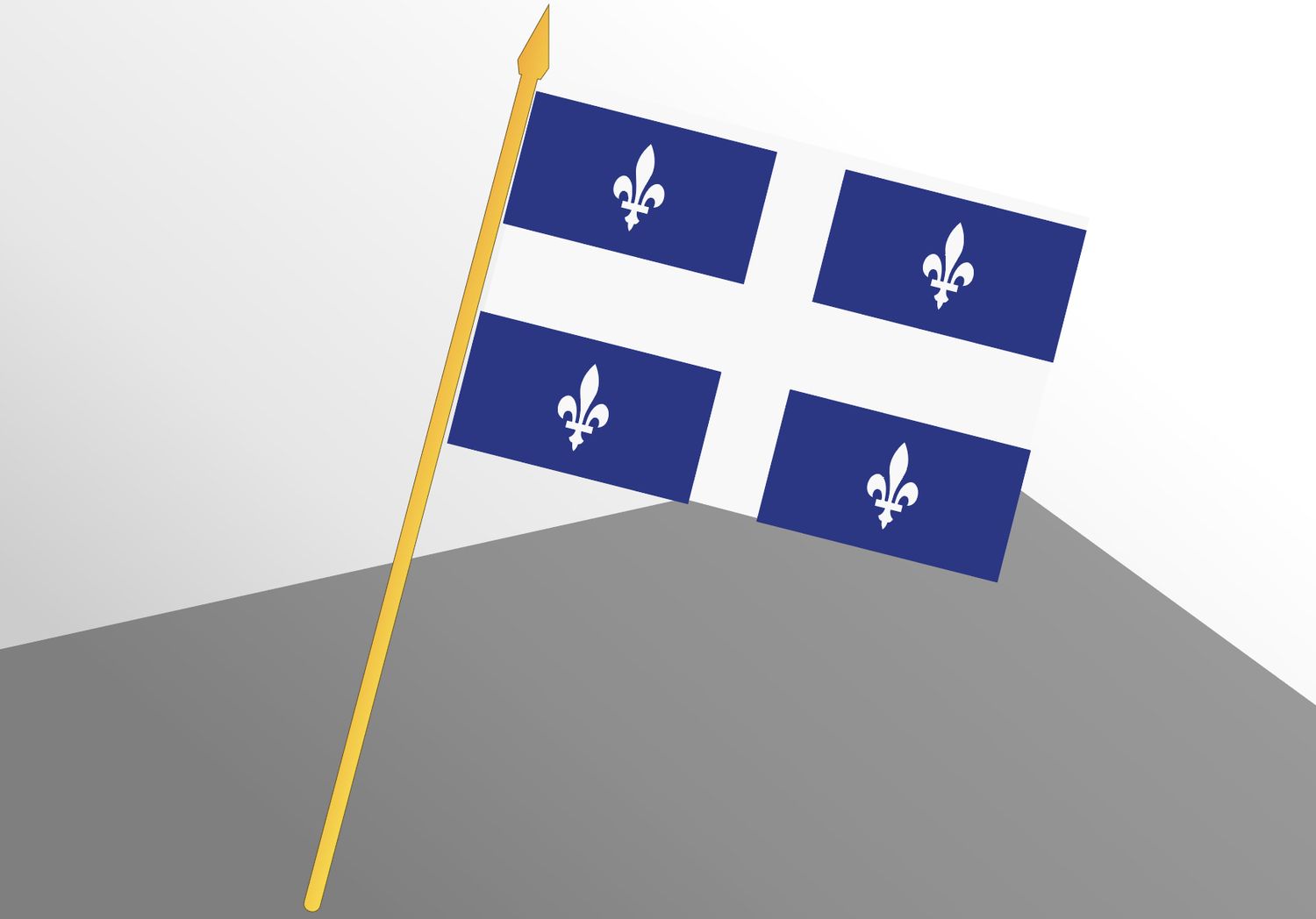 Quebec small economic flag 4x6