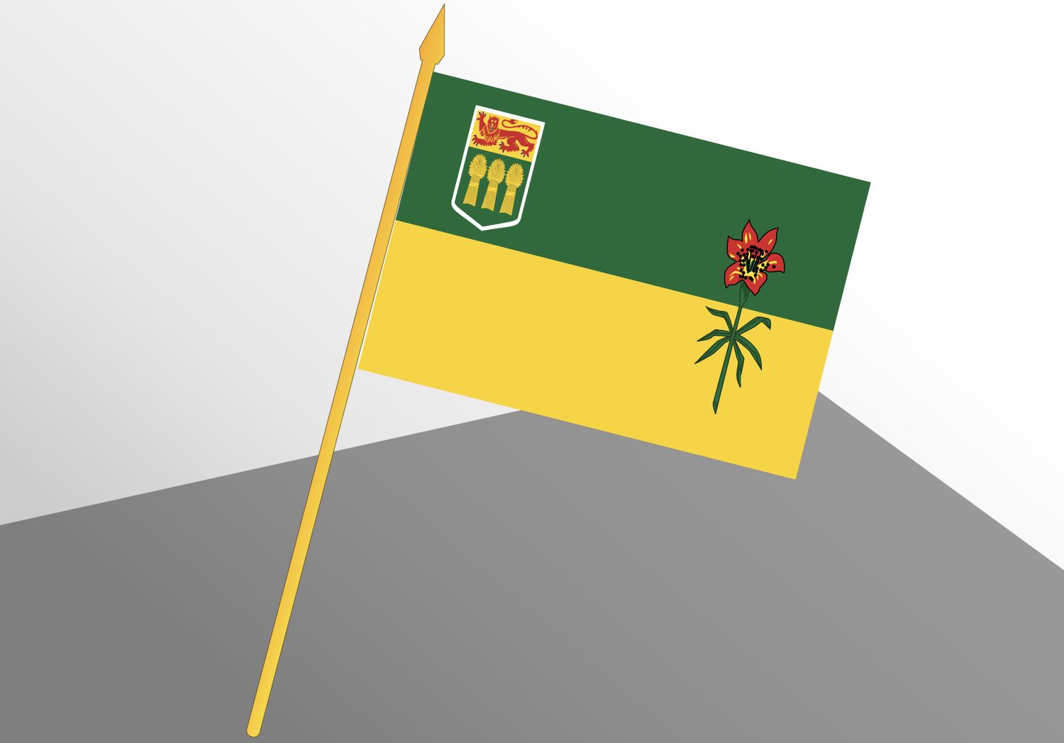 Saskatchewan small economical flag 4x6