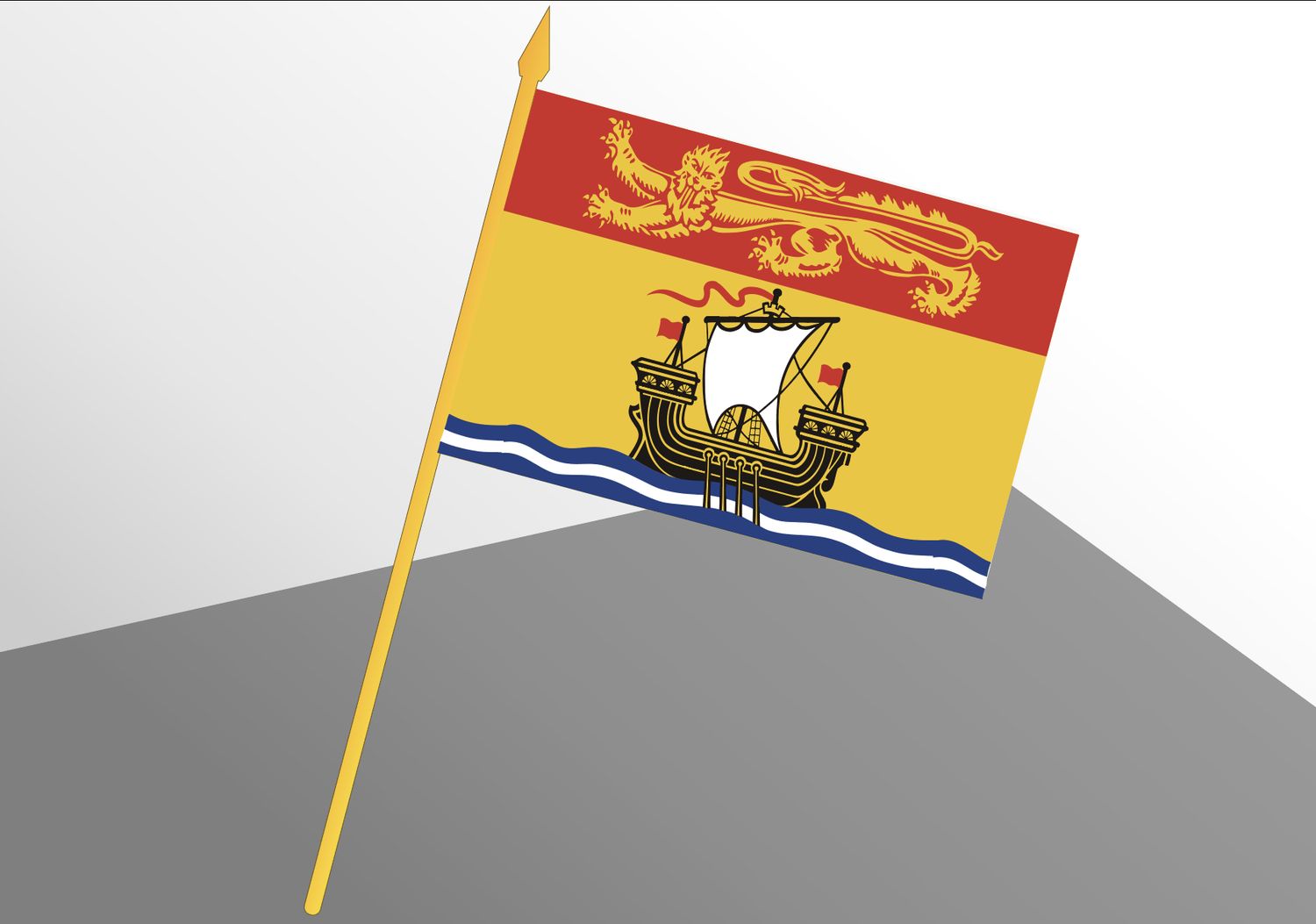 New Brunswick small economic flag 4x6