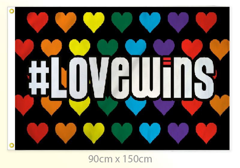 Love Wins flag large 36x60