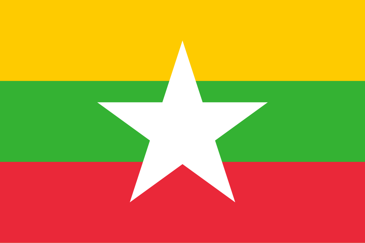 Burma (2010-) large flag 36x72