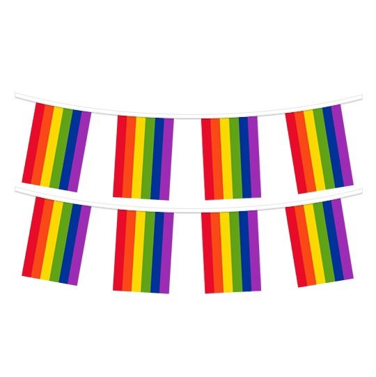 Pride flags on rope, 40