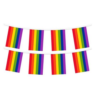 Pride flags on rope, 40