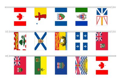 Pennants on rope provinces and territories, 26