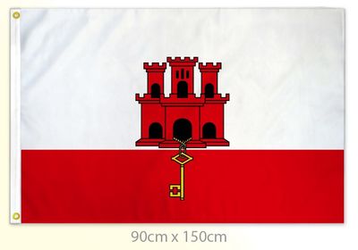 Gibraltar flag large 36x60