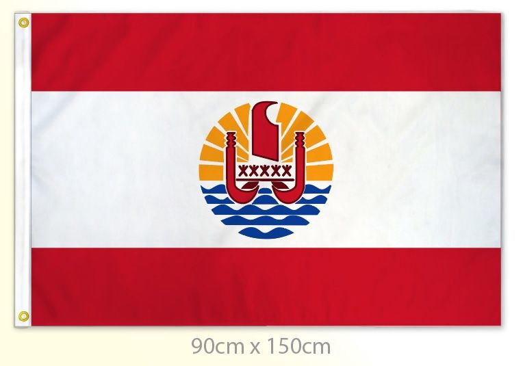 French Polynesia flag large 36x60
