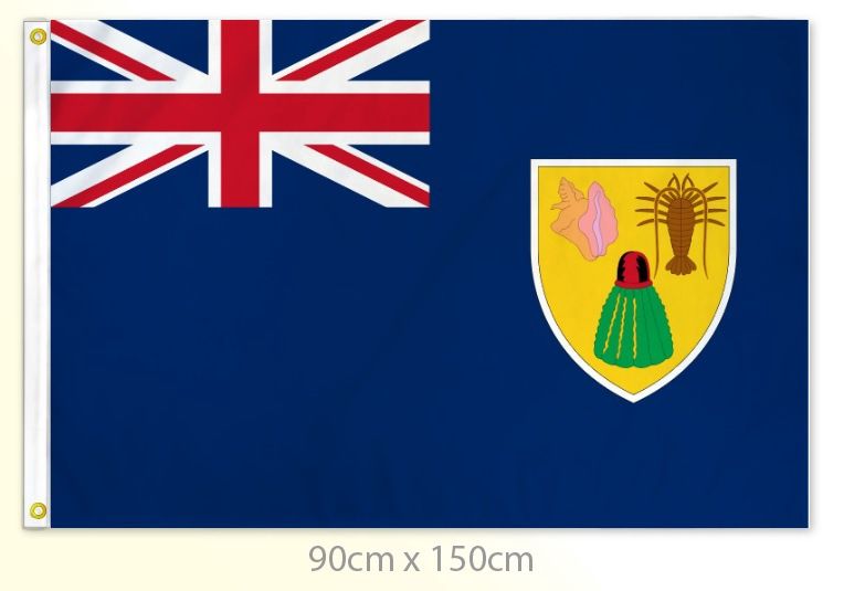 Turks and Caicos Islands flag large 36x60