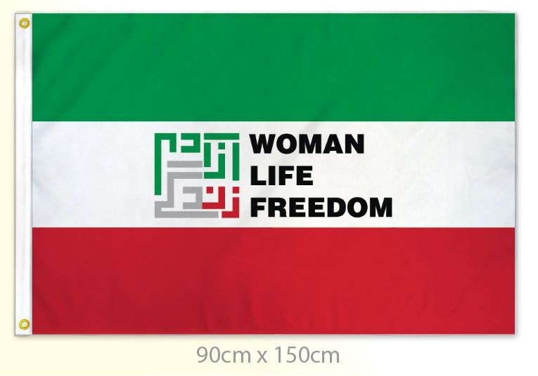 Woman, Life, Freedom flag large 36x60