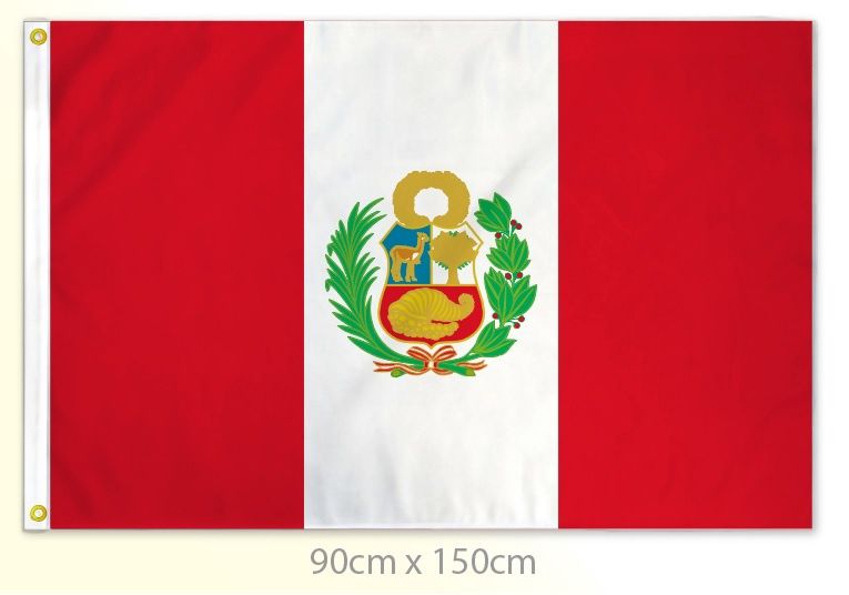 Peru flag large 36x60