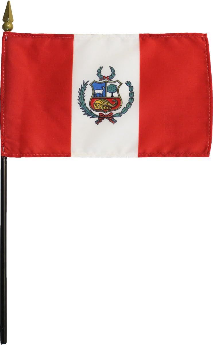 Peru small deluxe flag 4x6