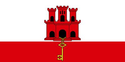 Gibraltar small standard flag 4x6