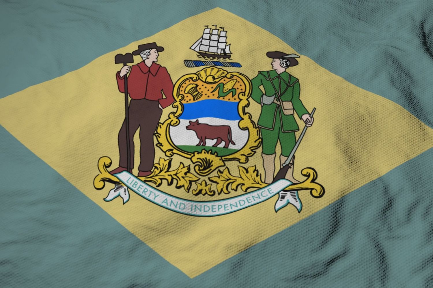 Delaware small flag 4x6
