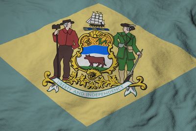 Delaware small flag 4x6