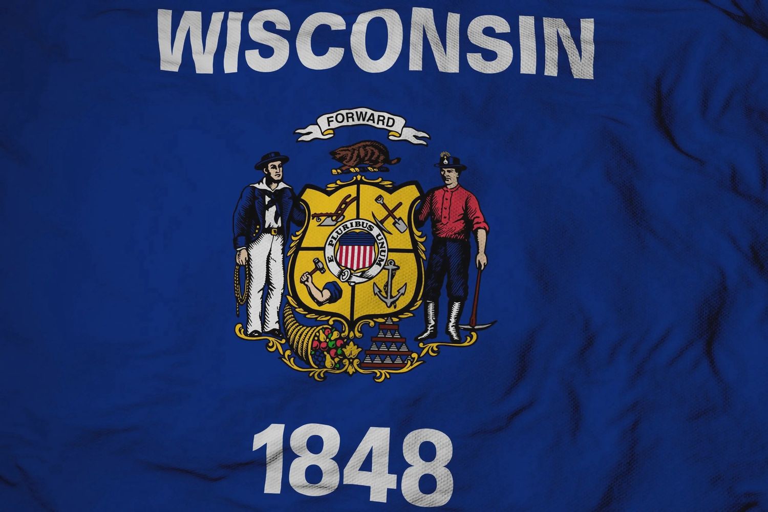 Wisconsin small flag 4x6