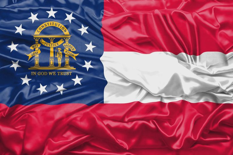 Georgia (USA) small flag 4x6