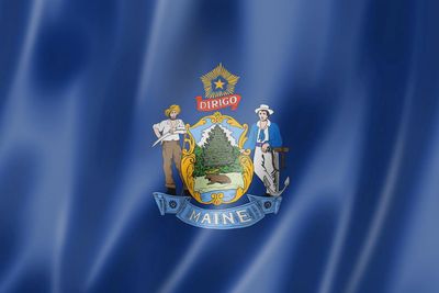 Maine small flag 4x6