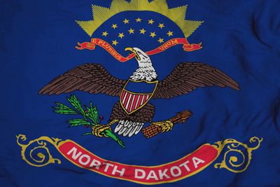 North Dakota small flag 4x6