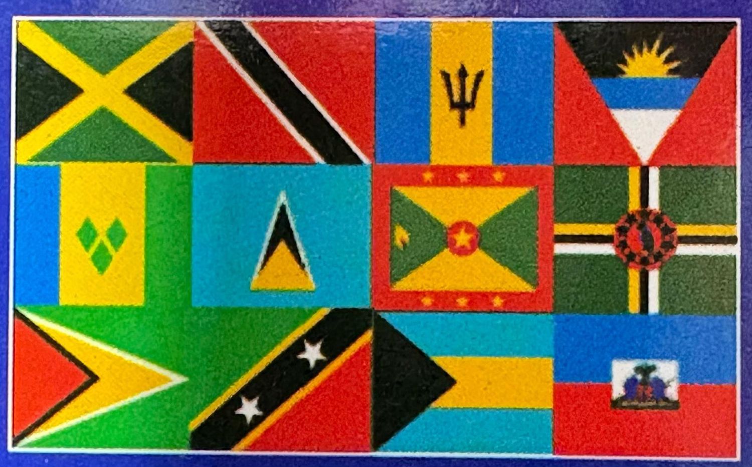 Caribbean countries flag large 36x60