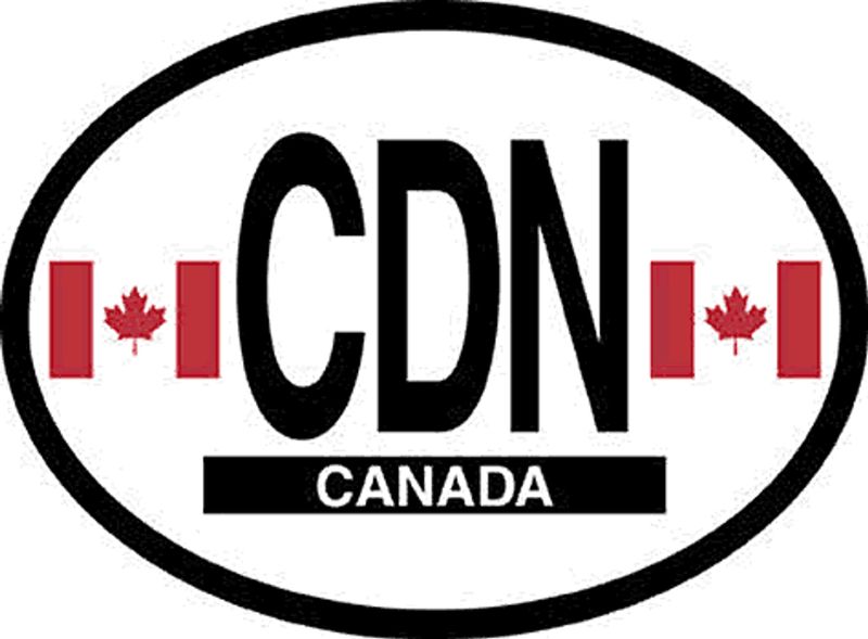 Oval Canada sticker
