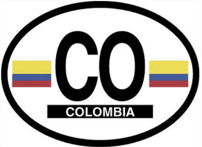 Colombia oval sticker