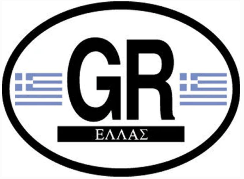 Greece oval sticker