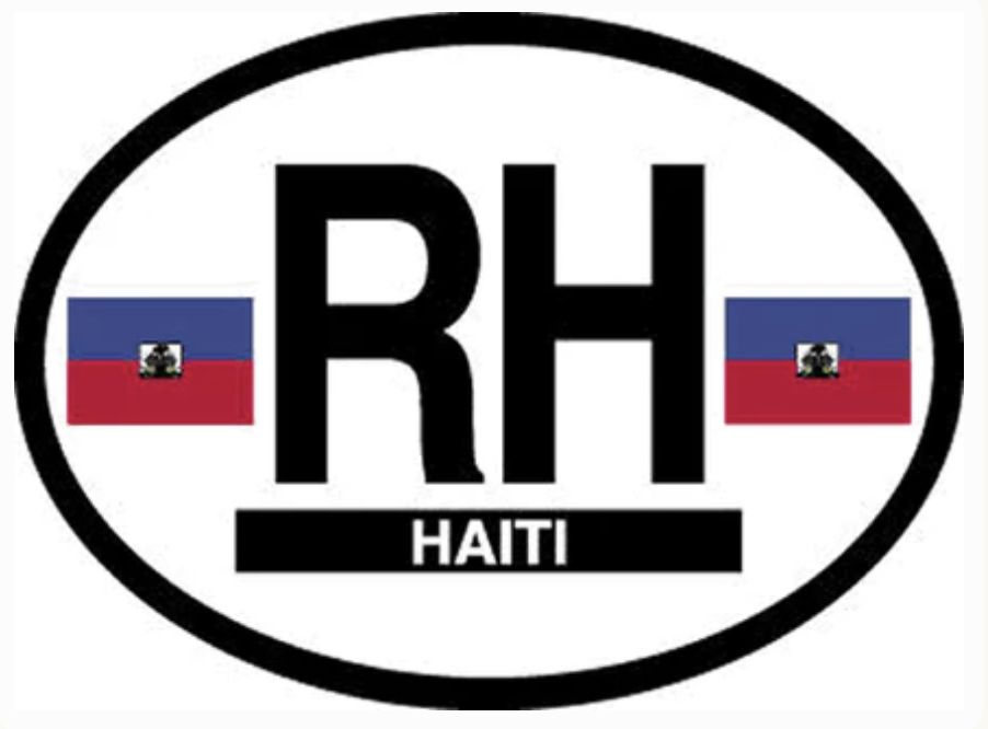 Haiti oval sticker