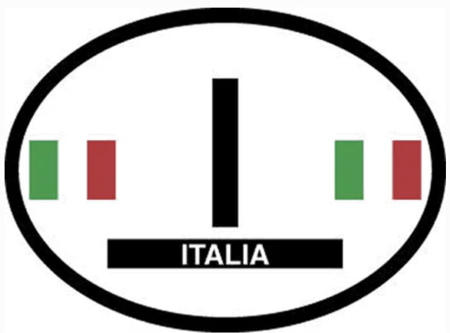 Oval Italy sticker