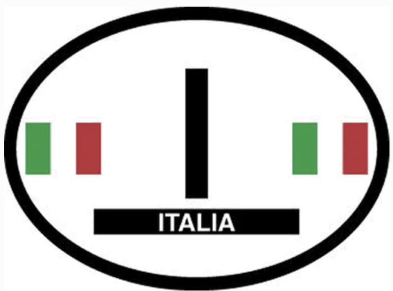 Oval Italy sticker
