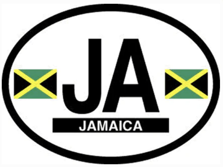 Jamaica oval sticker