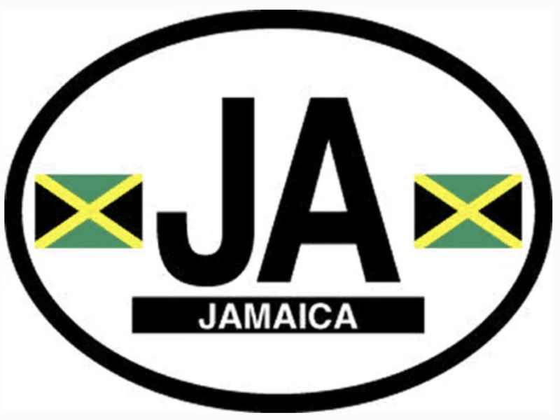 Jamaica oval sticker
