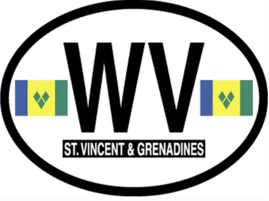 Saint Vincent and the Grenadines oval sticker