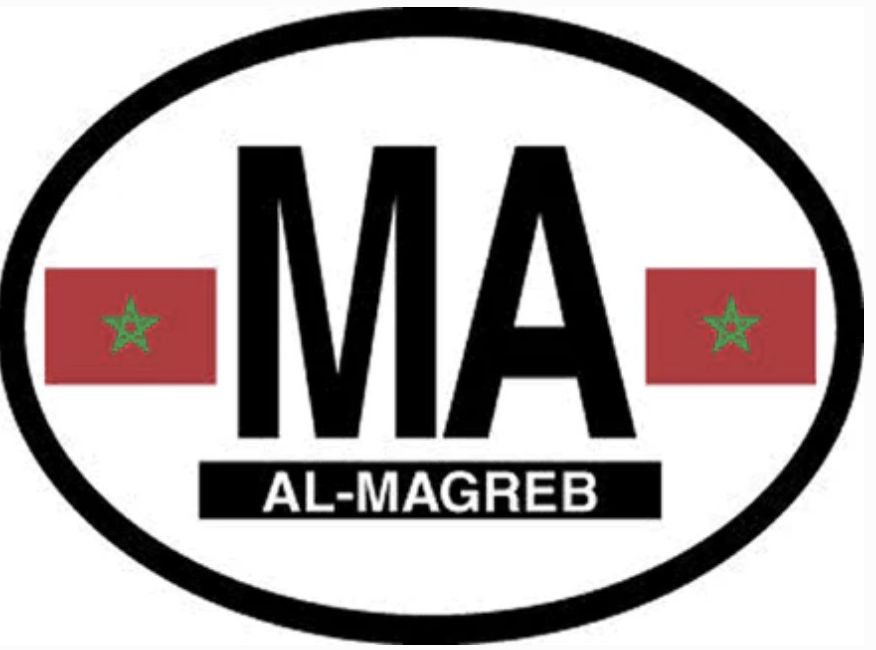 Morocco oval sticker
