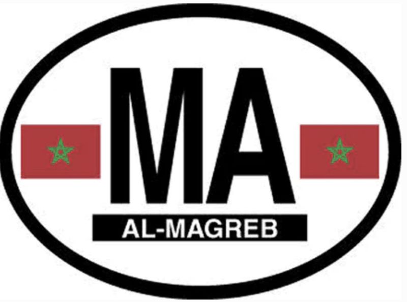 Morocco oval sticker