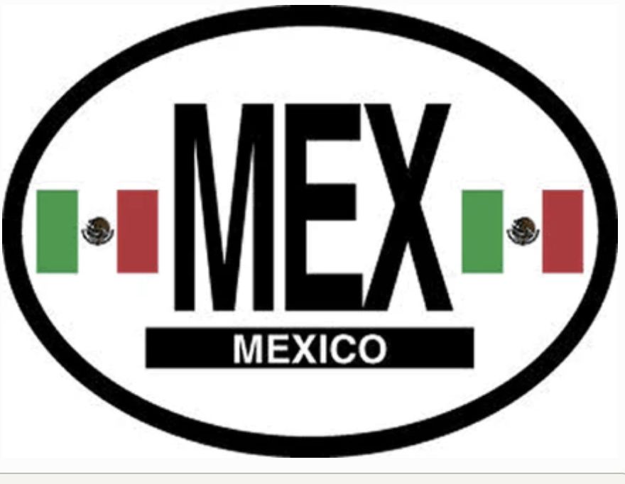 Oval sticker Mexico