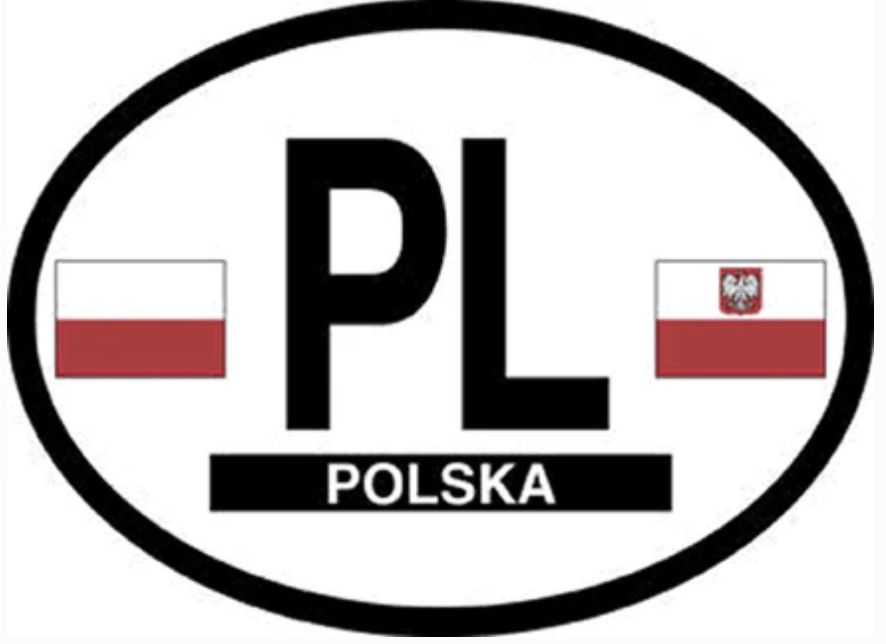 Autocollant Pologne oval