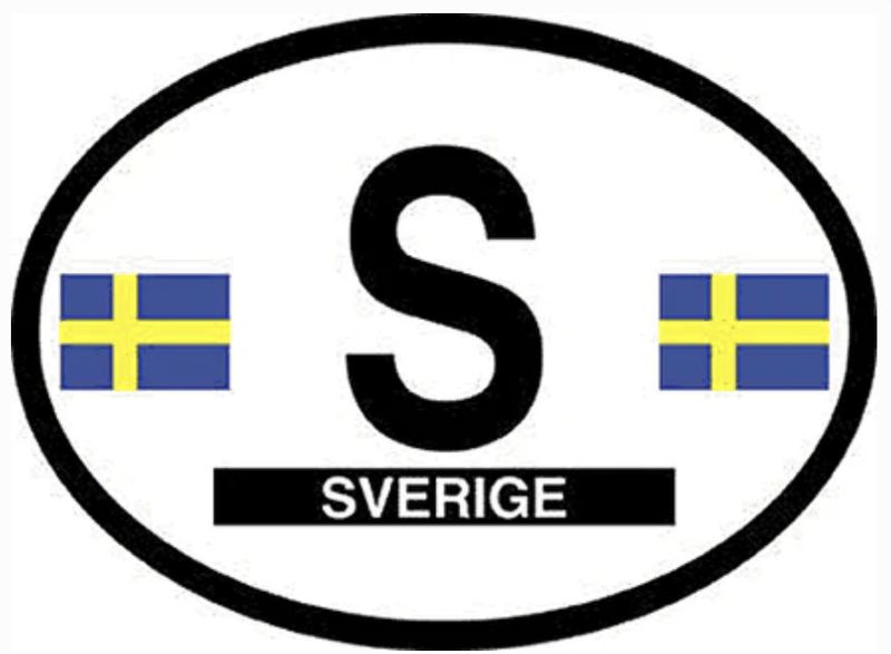 Sweden (Dalarna Horse) oval sticker