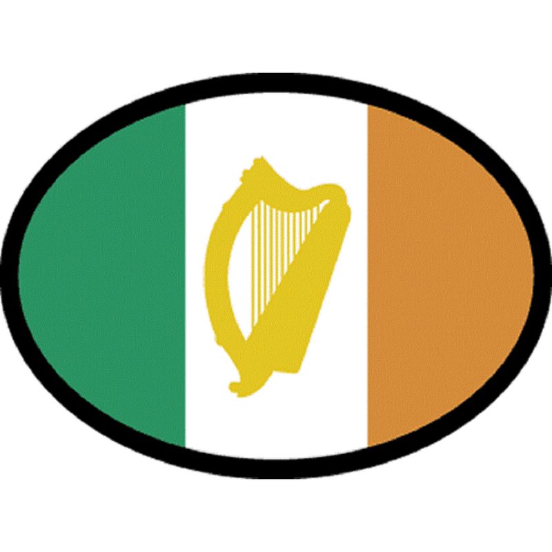 Ireland (harp) sticker - oval