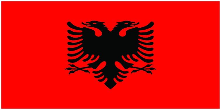 Albania flag large 36x72